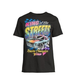 Men's King of the Streets Graphic Tee with Short Sleeves, classic cars
